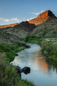 Sunset in the Rio Grande Del Norte National Monument, New Mexico.