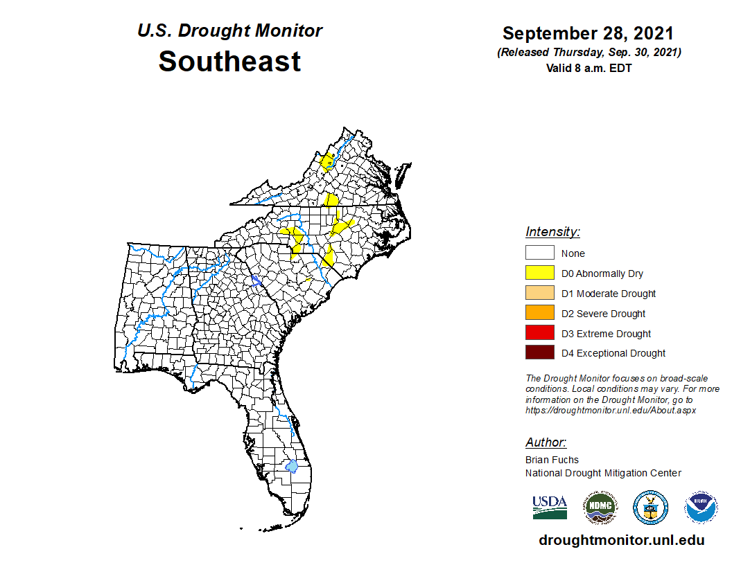 US Drought Monitor Map Animation Fall 2021