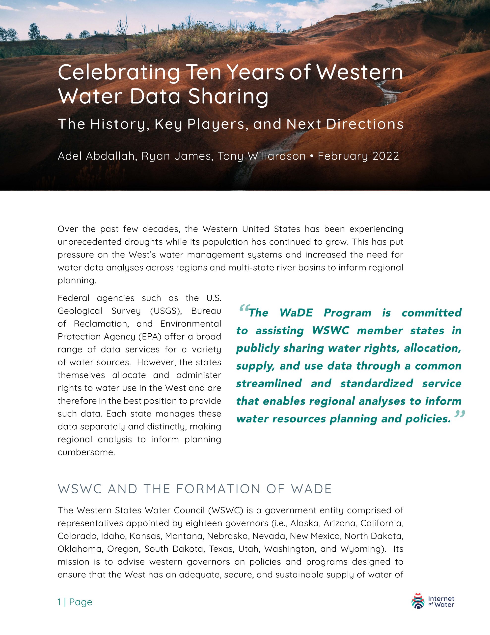 Celebrating Ten Years of Western Water Data Sharing Blog